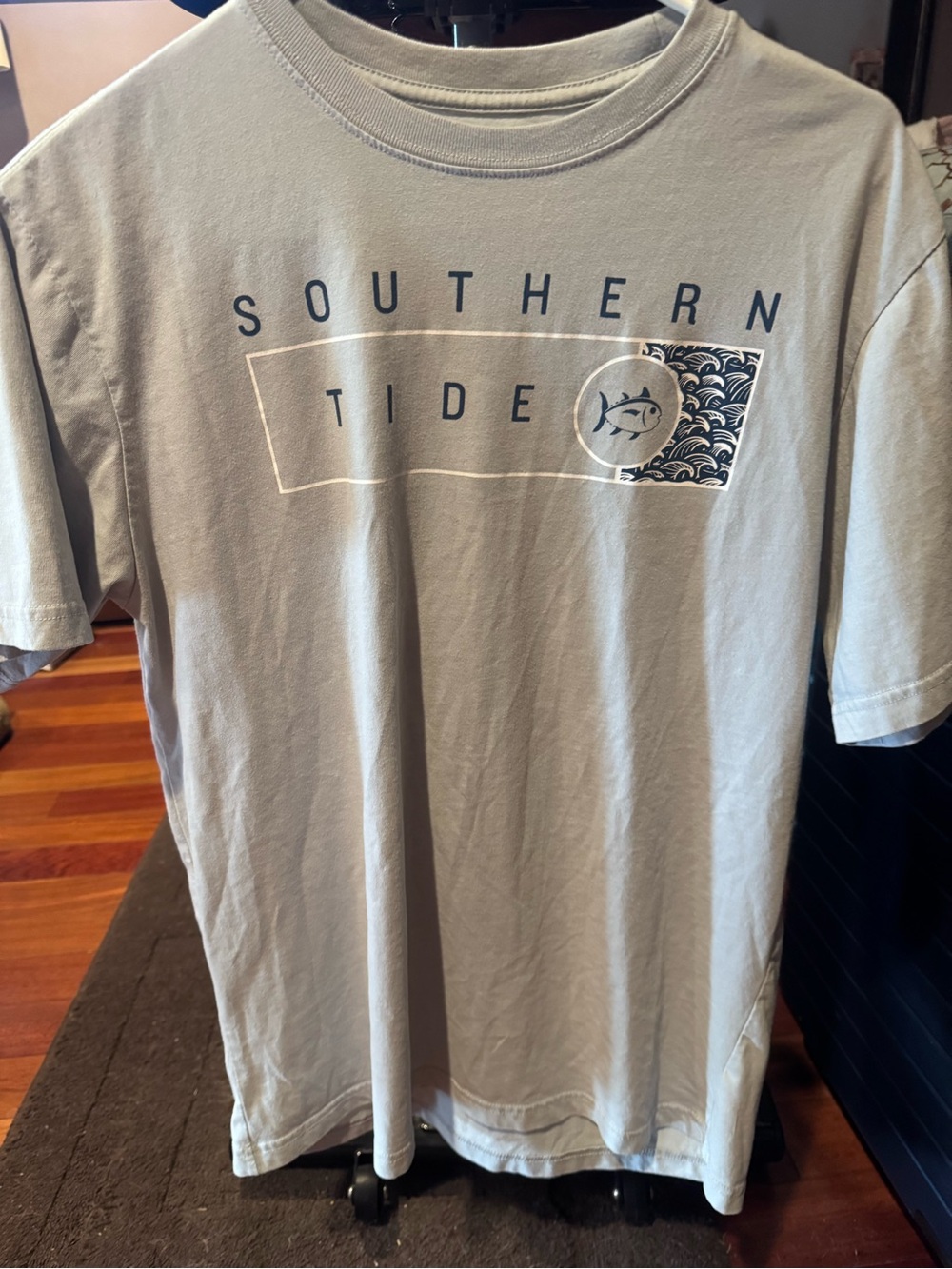 Southern Tide Light Gray Short Sleeve Logo Tee